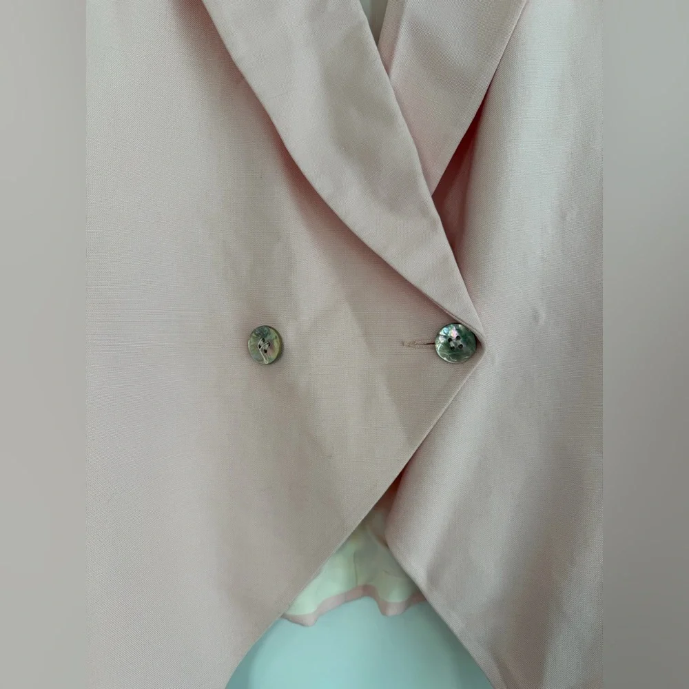 Vintage Christian Dior Peplum Blazer Light Pink Size 12